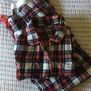Cozy J Crew flannel plaid pajamas